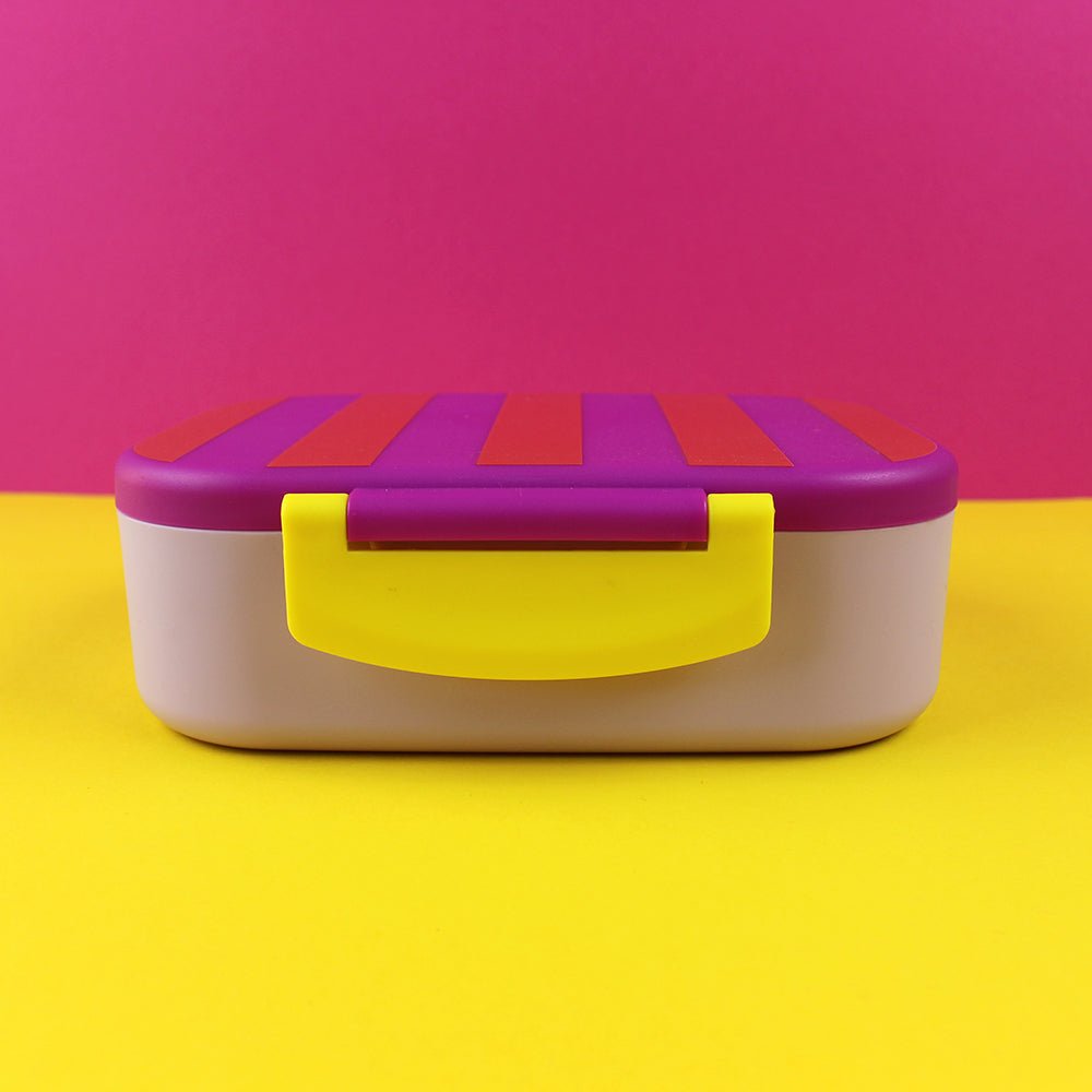 Brotdose/Lunchbox ,- violett/rot-flieder im Geschenkkarton Ava & Yves - malmichbuntbest.com