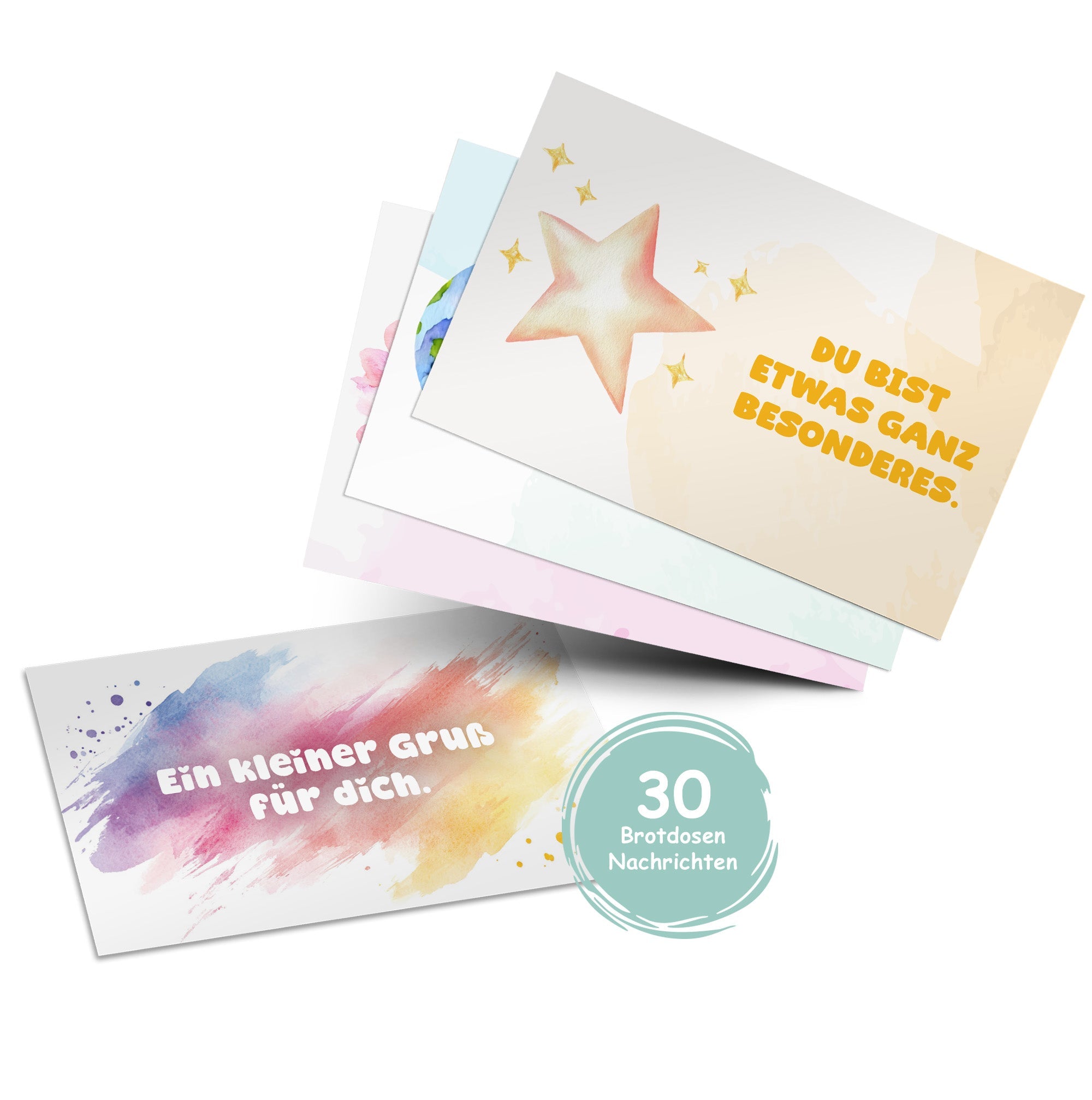 Brotdosenkarten für Kinder - Aquarell Jeka - malmichbuntbest.com