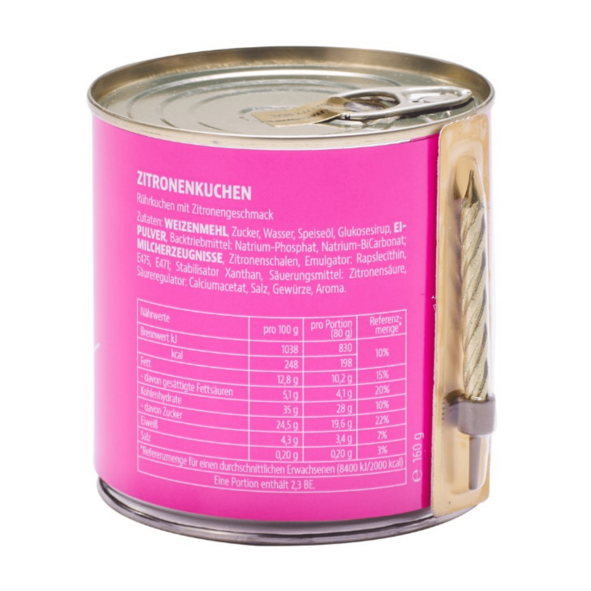 Cancake Happy Birthday, Neon - Pink, Geschmack Zitronenkuchen Wondercandle - malmichbuntbest.com