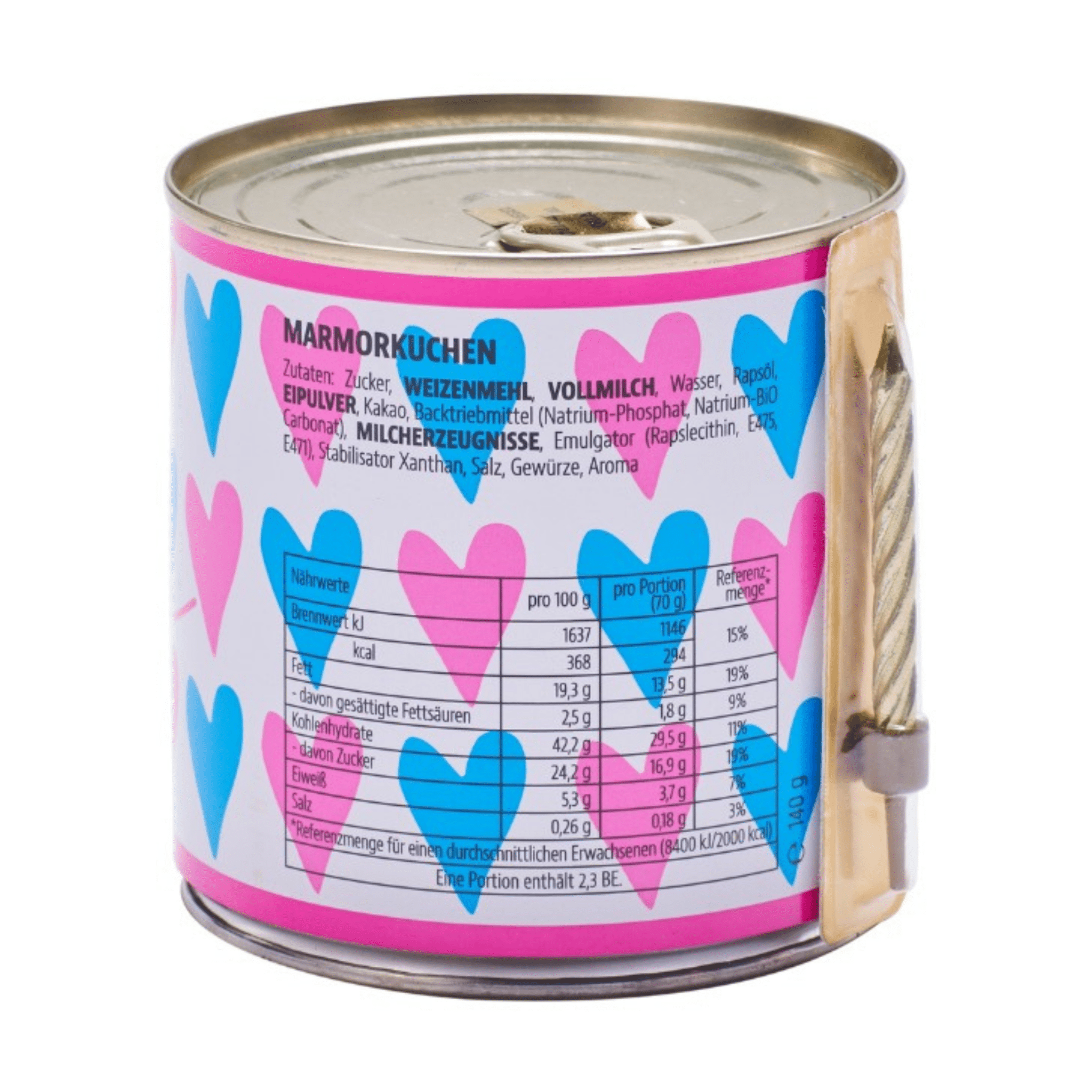 Cancake Love, Neon - Pink/Blau, Geschmack Marmorkuchen Wondercandle - malmichbuntbest.com
