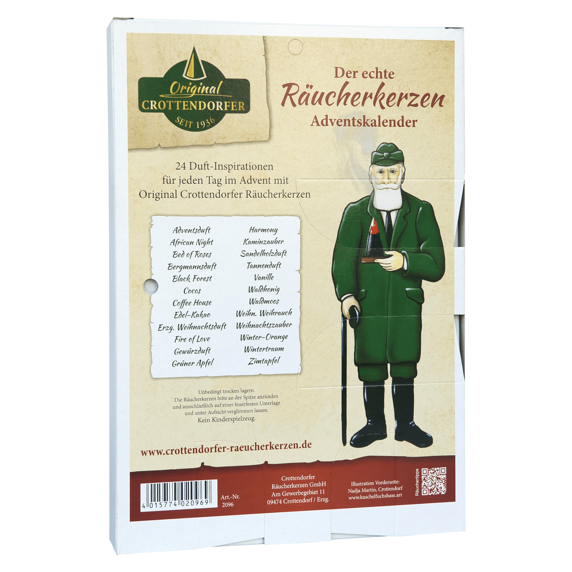Crottendorfer der echte Räucherkerzen Adventskalender Hochformat Original Crottendorfer - malmichbuntbest.com
