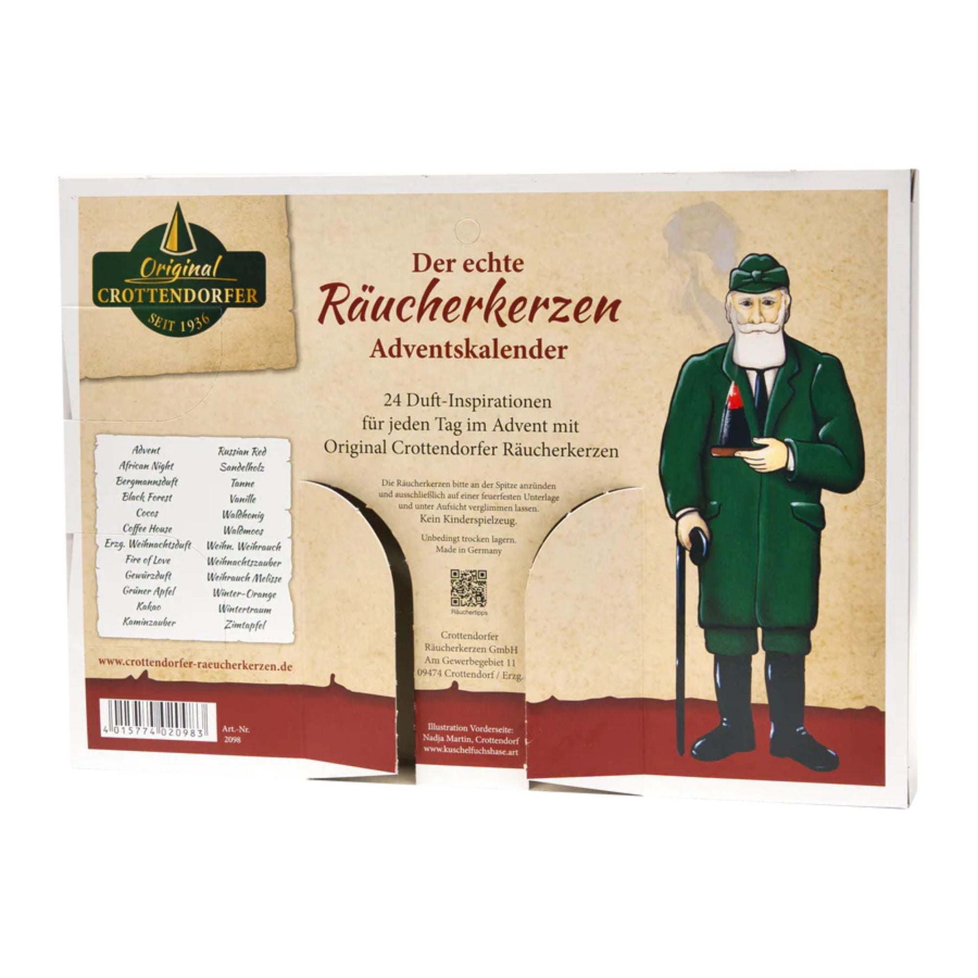 Crottendorfer Räucherkerzen Adventskalender 2024 Original Crottendorfer - malmichbuntbest.com