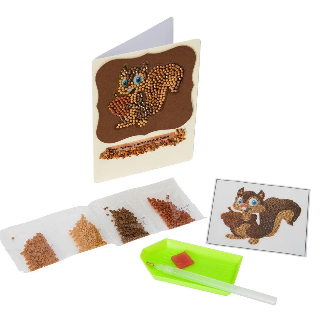 Crystal Art Sticker Kit - Motiv Eichhörnchen Craft Buddy - malmichbuntbest.com