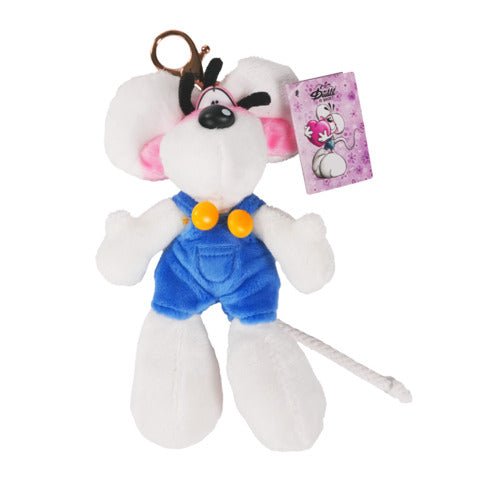 Diddl Plüsch-Schlüsselanhänger Diddl in blauer Latzhose 15 cm Diddl - malmichbuntbest.com