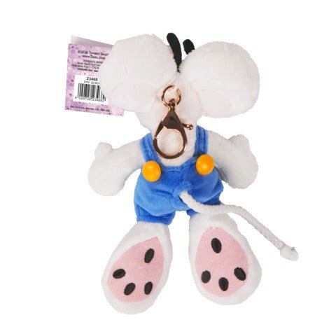 Diddl Plüsch-Schlüsselanhänger Diddl in blauer Latzhose 15 cm Diddl - malmichbuntbest.com