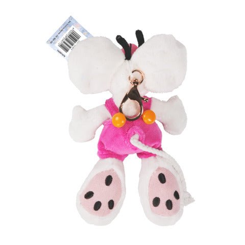 Diddl Plüsch-Schlüsselanhänger Diddl in Latzhose Rosa 15 cm Diddl - malmichbuntbest.com