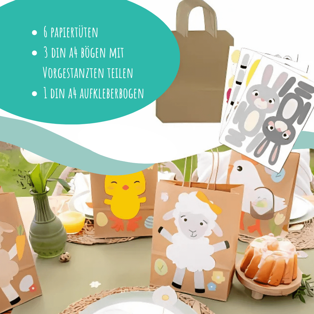 DIY Set Geschenktüten Ostern Papierdrachen - malmichbuntbest.com