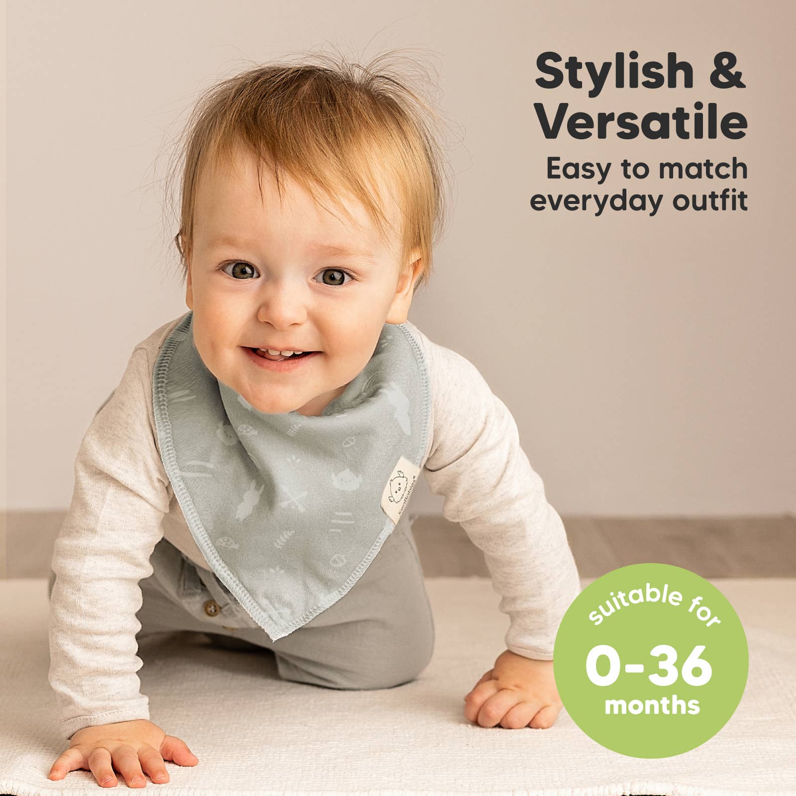 8er-Set Baby-Bandana-Lätzchen für Jungen und Mädchen: Nordisch