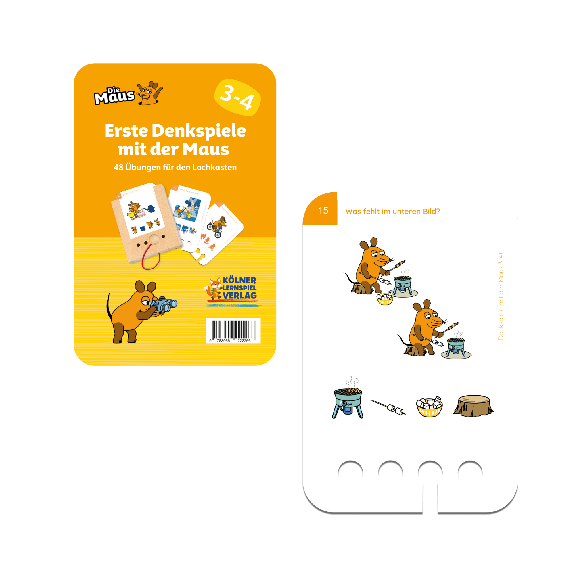 Erste Denkspiele mit der Maus 3 - 4+ - Übungen für den Lochkasten Lernspielverlag - malmichbuntbest.com