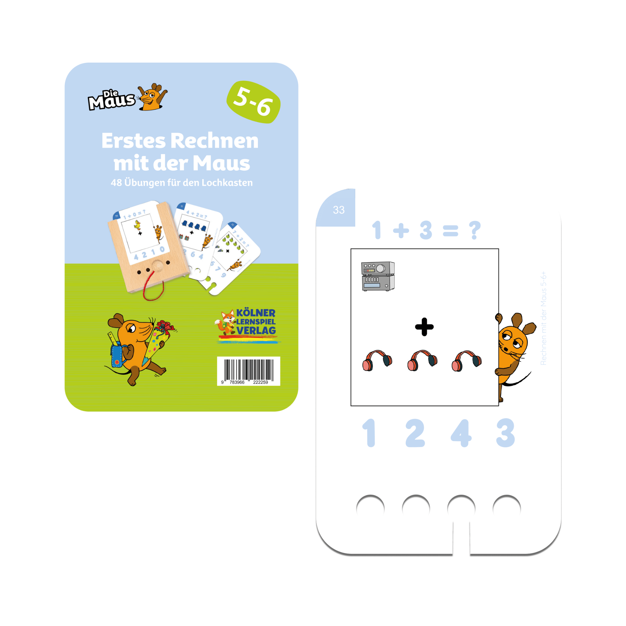 Erstes Rechnen mit der Maus 5 - 6+ - Übungen für den Lochkasten Lernspielverlag - malmichbuntbest.com