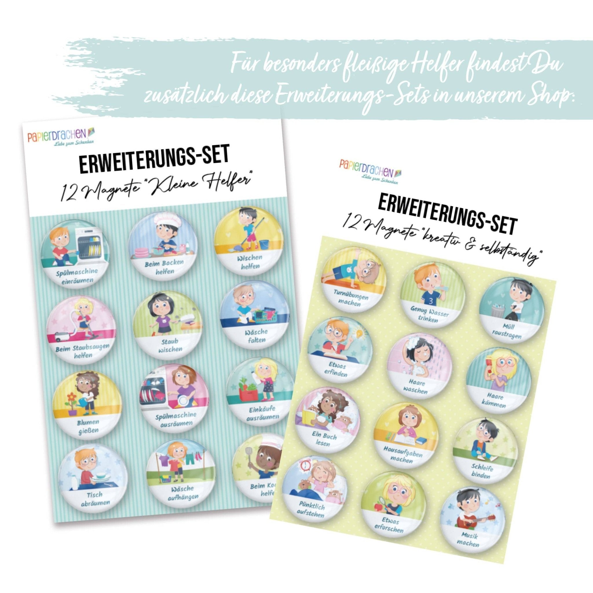 Erweiterungs - Set für Magnettafel "Fair und höflich" Papierdrachen - malmichbuntbest.com