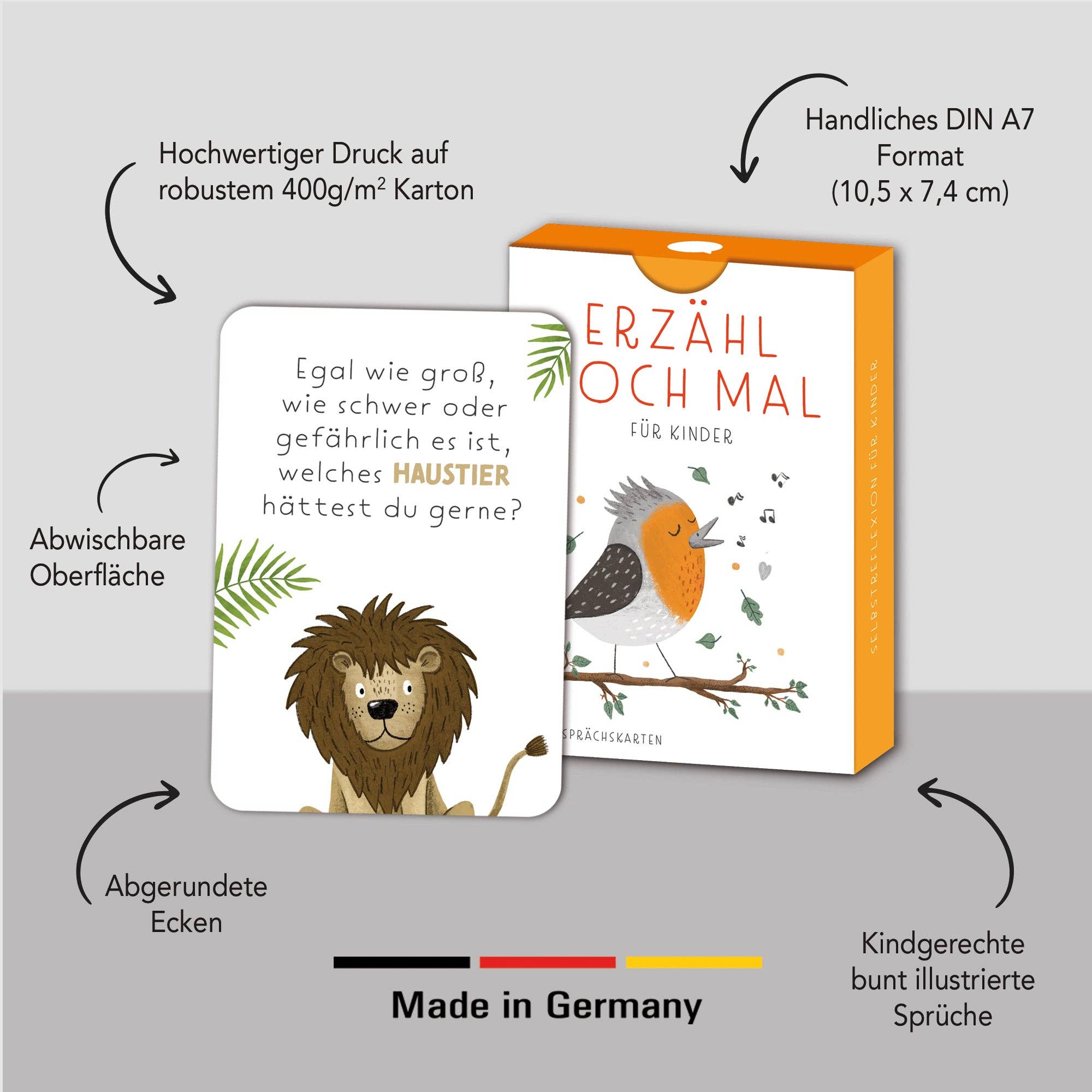 Erzähl doch mal – Gesprächskarten für Kinder Rüsselfuchs - malmichbuntbest.com