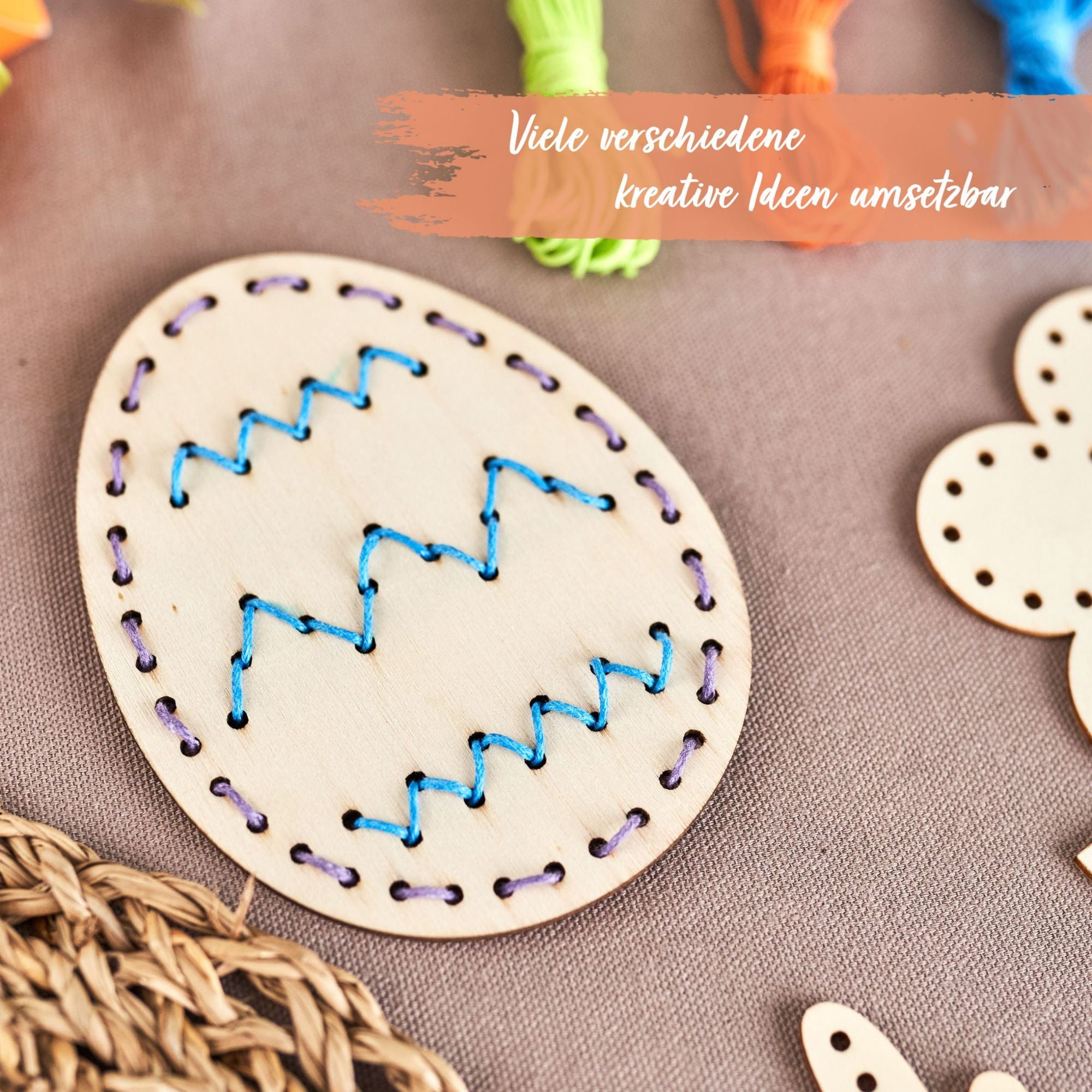 Fädelset aus Holz zu Ostern Papierdrachen - malmichbuntbest.com