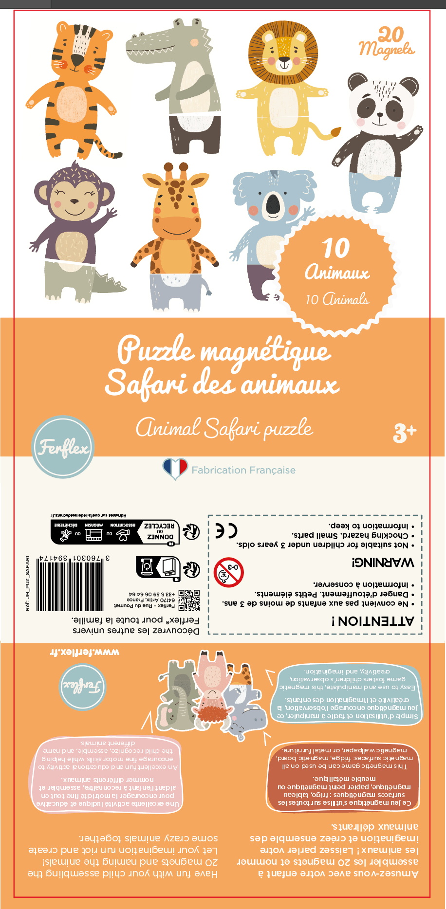 Ferflex Magnetpuzzle – Safari - Tiere Ferflex - malmichbuntbest.com