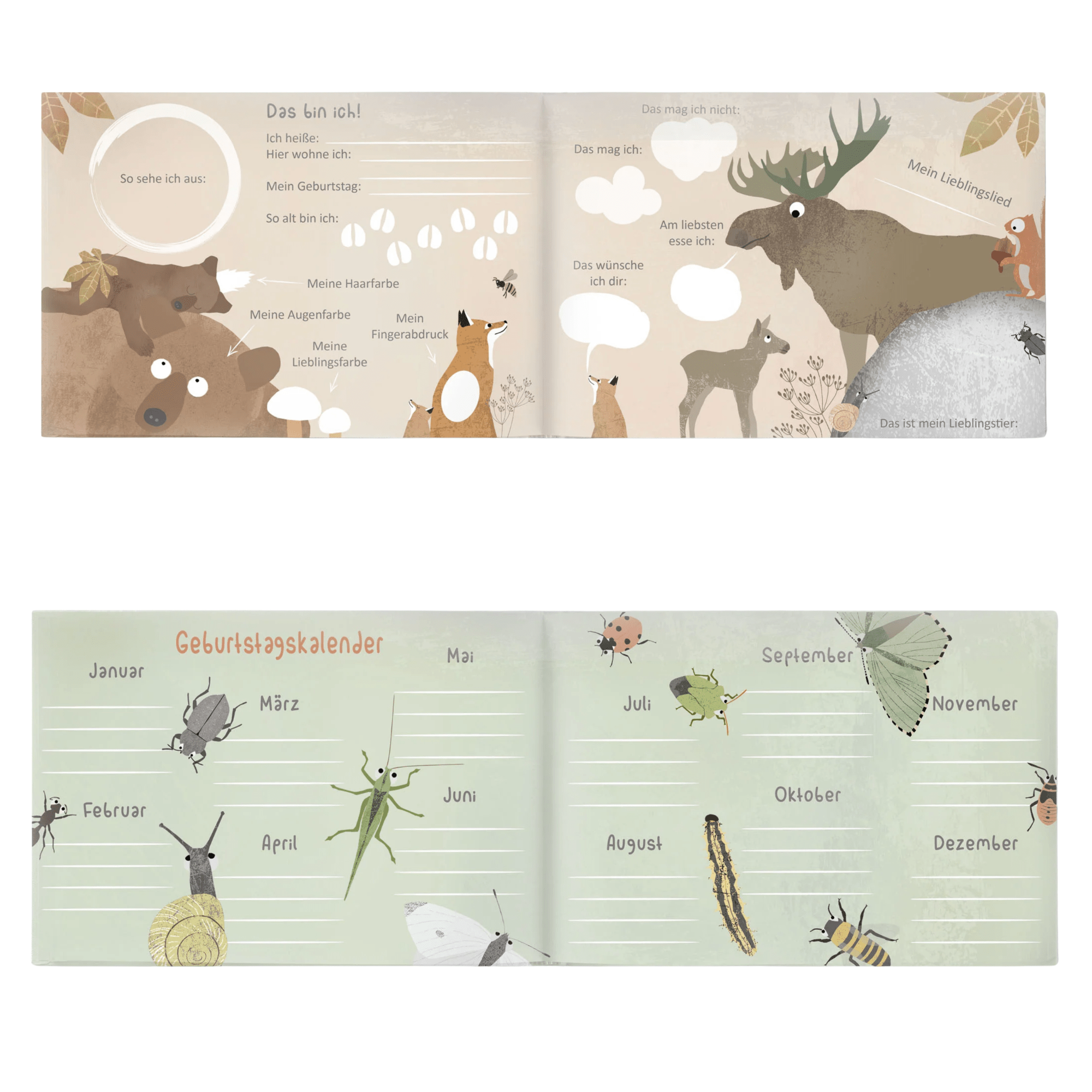 Freundebuch - Mein tierisches Freundbuch Fräulein Elvira - malmichbuntbest.com