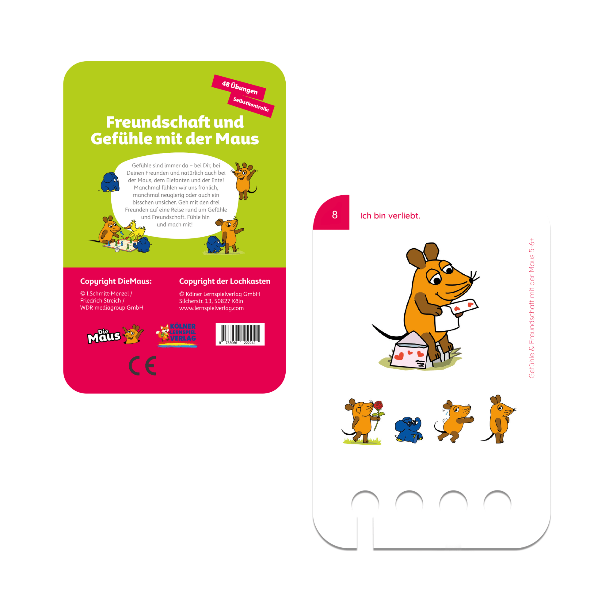 Freundschaft und Gefühle mit der Maus 5 - 6+ - Übungen für den Lochkasten Lernspielverlag - malmichbuntbest.com