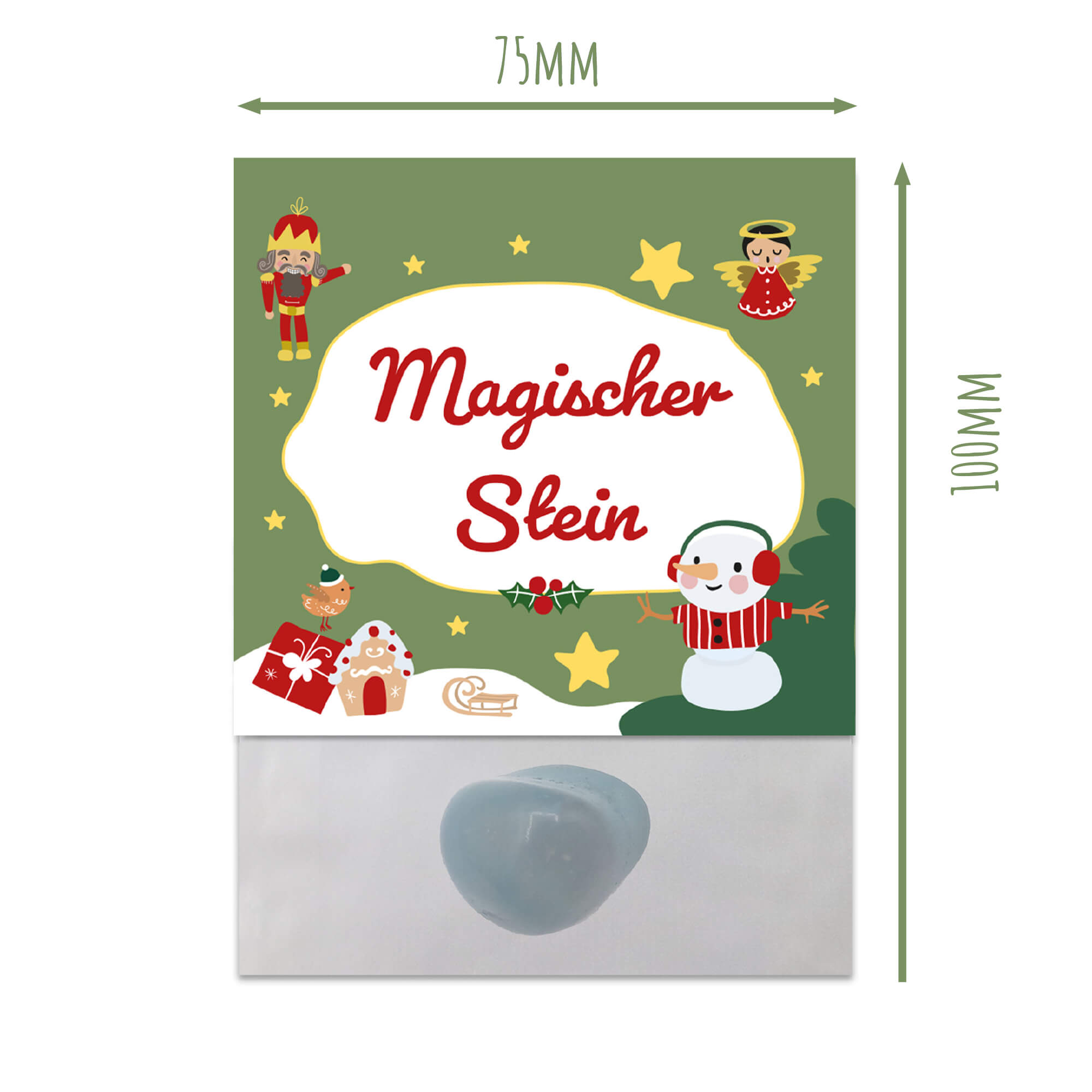 Glücksstein Weihnachten (Grün) Jeka - malmichbuntbest.com