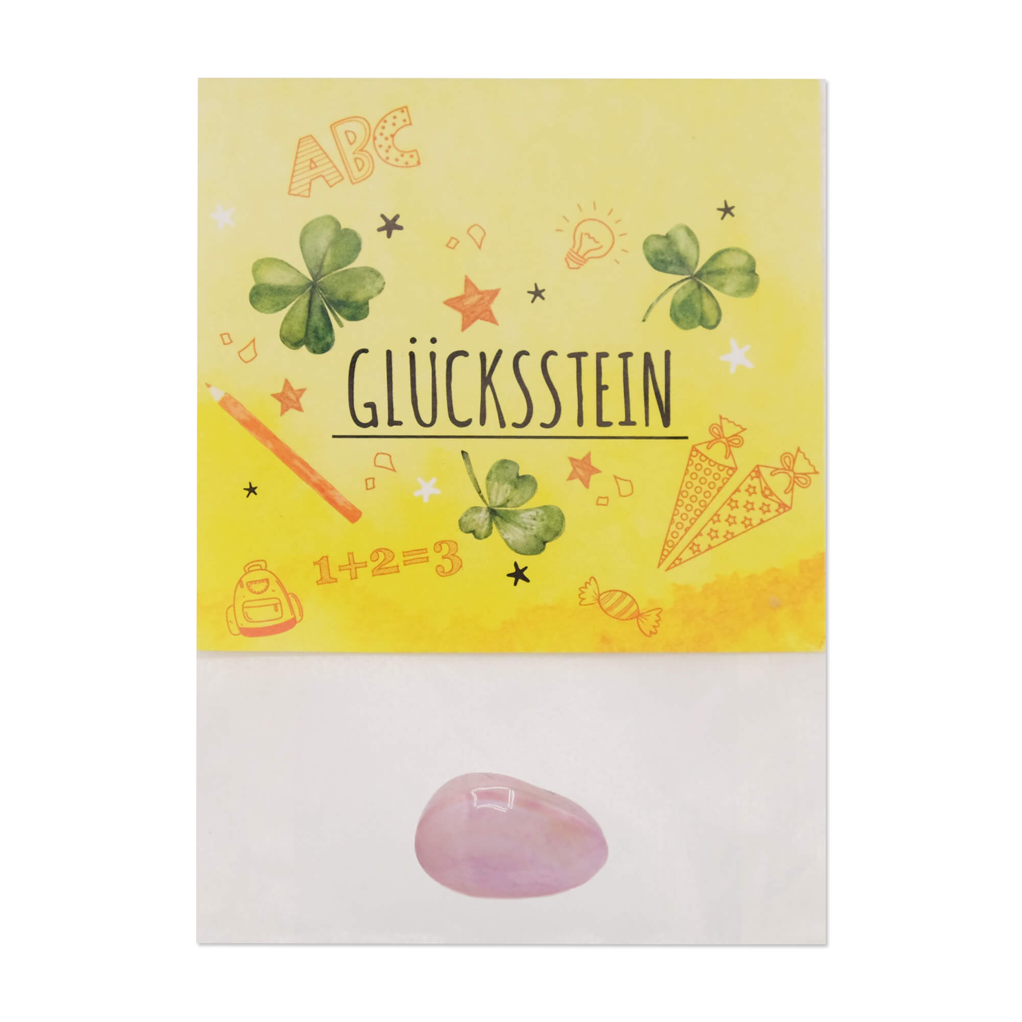 Glücksstein zum Schulanfang als Glückbringer Jeka - malmichbuntbest.com