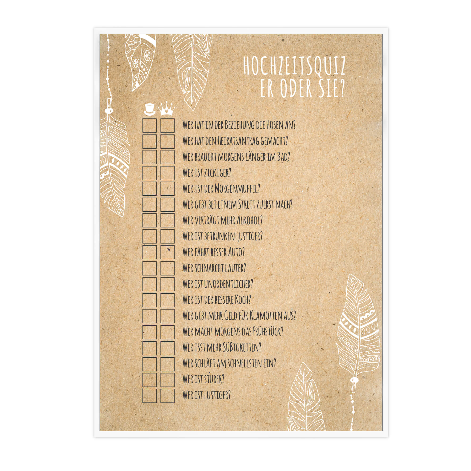 Hochzeitsquiz - Design Boho Jeka - malmichbuntbest.com