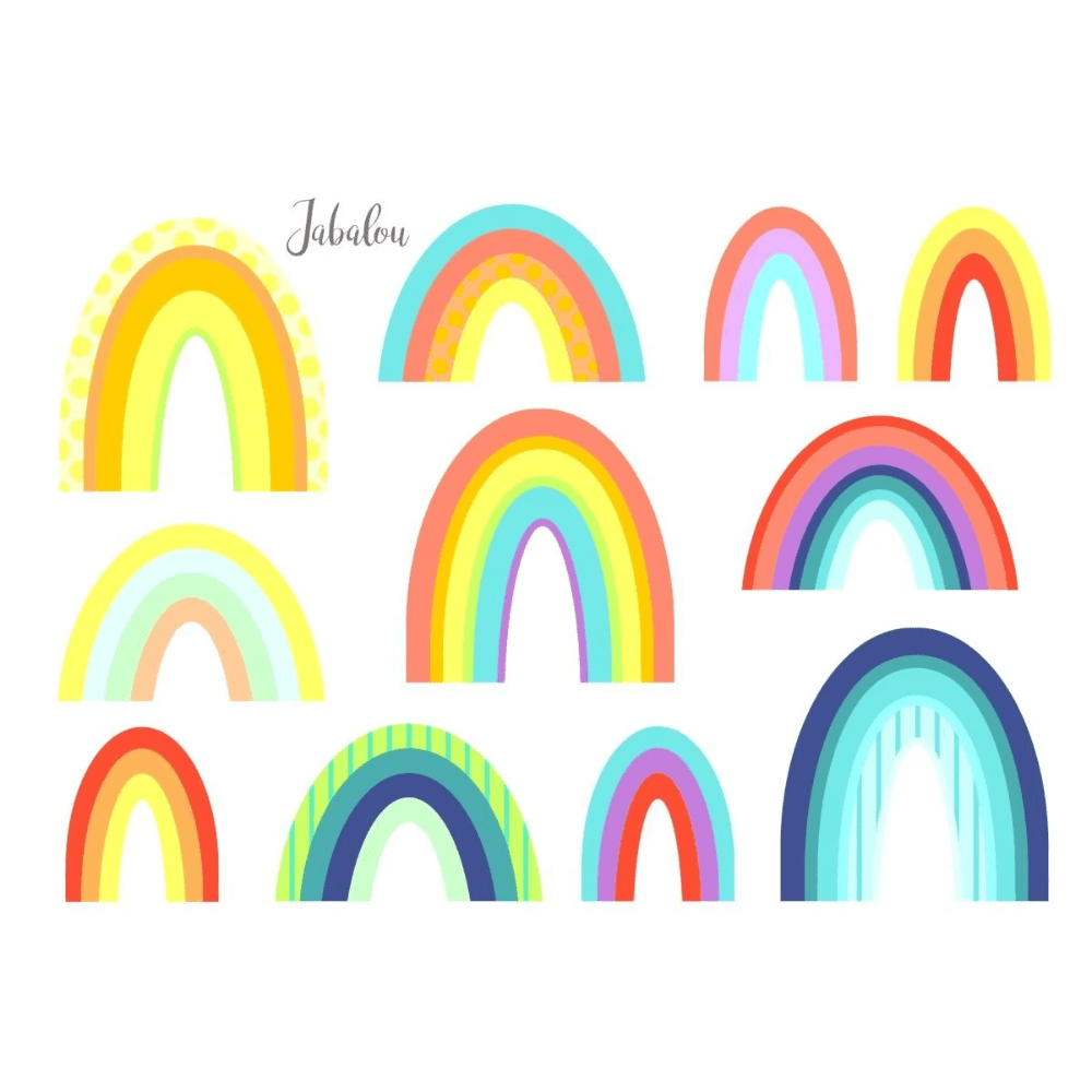 Jabalou® Aufkleber - Regenbogen jabalou - malmichbuntbest.com
