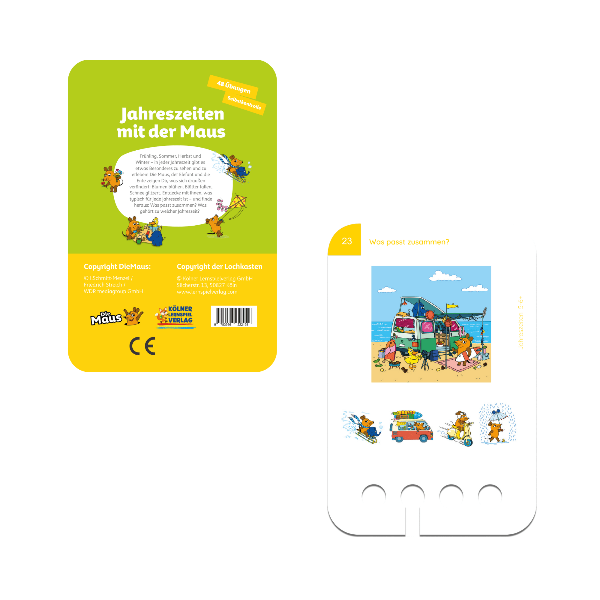 Jahreszeiten mit der Maus 5 - 6+ - Übungen für den Lochkasten Lernspielverlag - malmichbuntbest.com