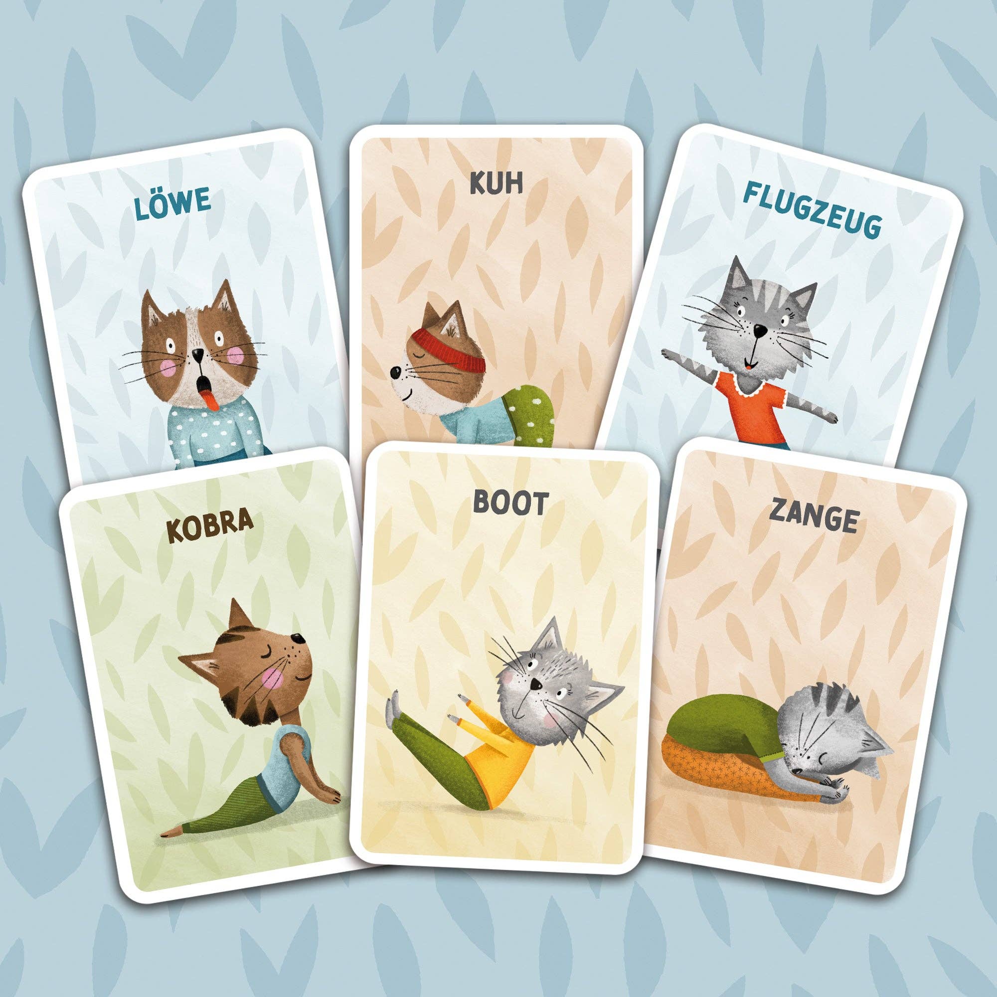 Katzenyoga – Yoga - Karten für Kinder Rüsselfuchs - malmichbuntbest.com