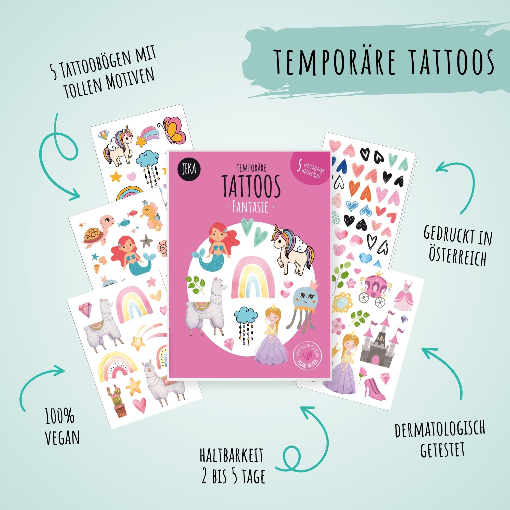 Kindertattoo - Set Fantasie Jeka - malmichbuntbest.com