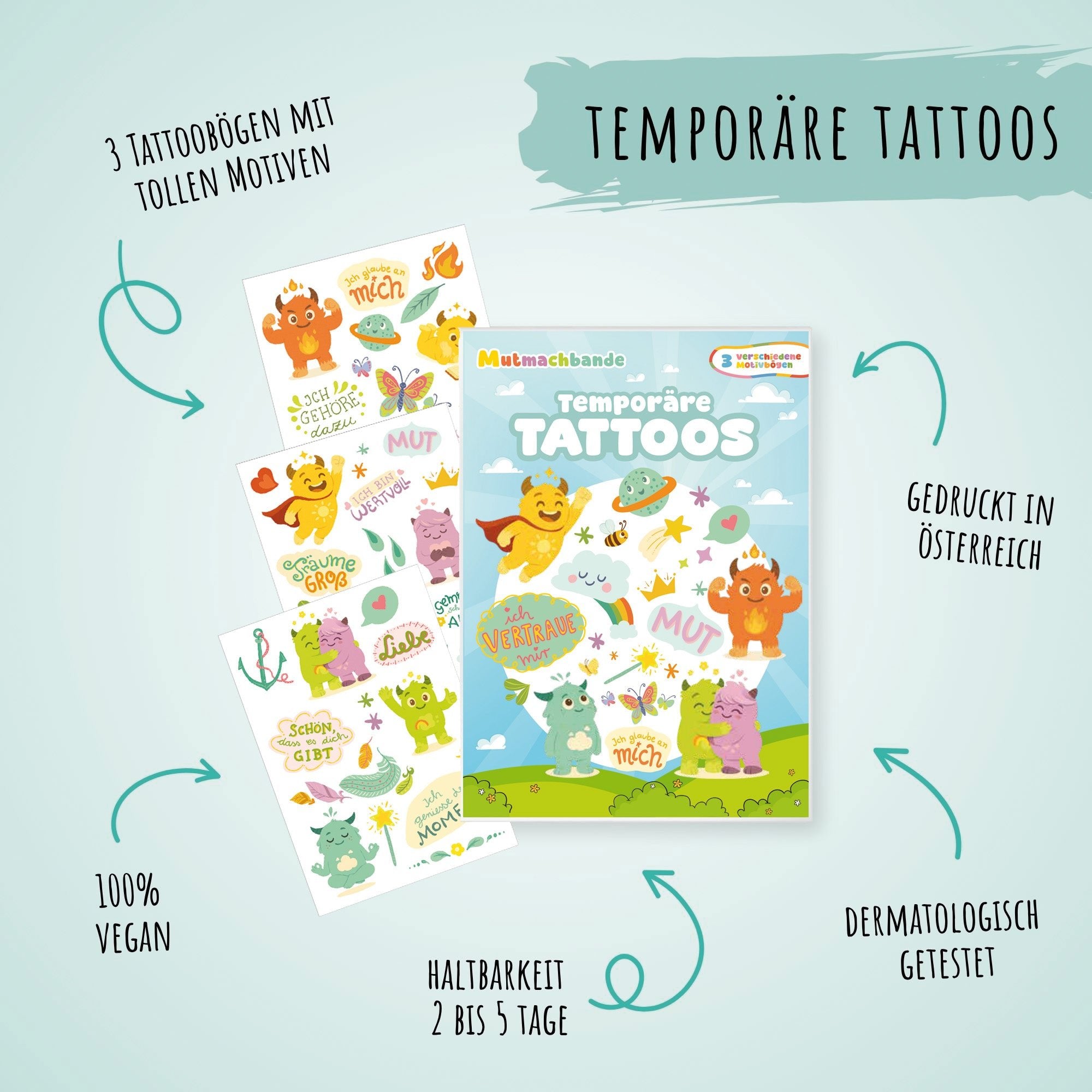Kindertattoo Set Mutmachbande Jeka - malmichbuntbest.com