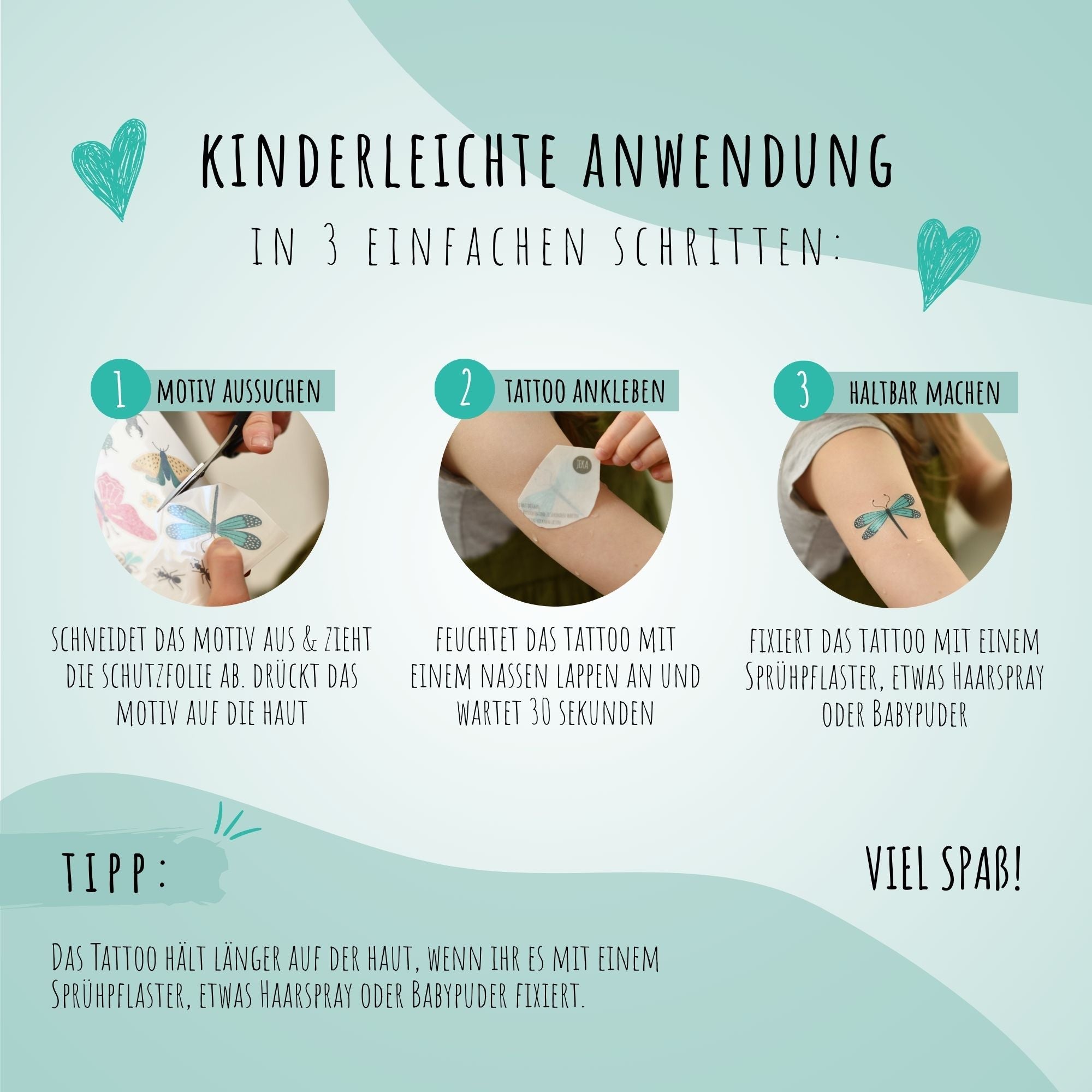 Kindertattoo - Set Tiere Jeka - malmichbuntbest.com