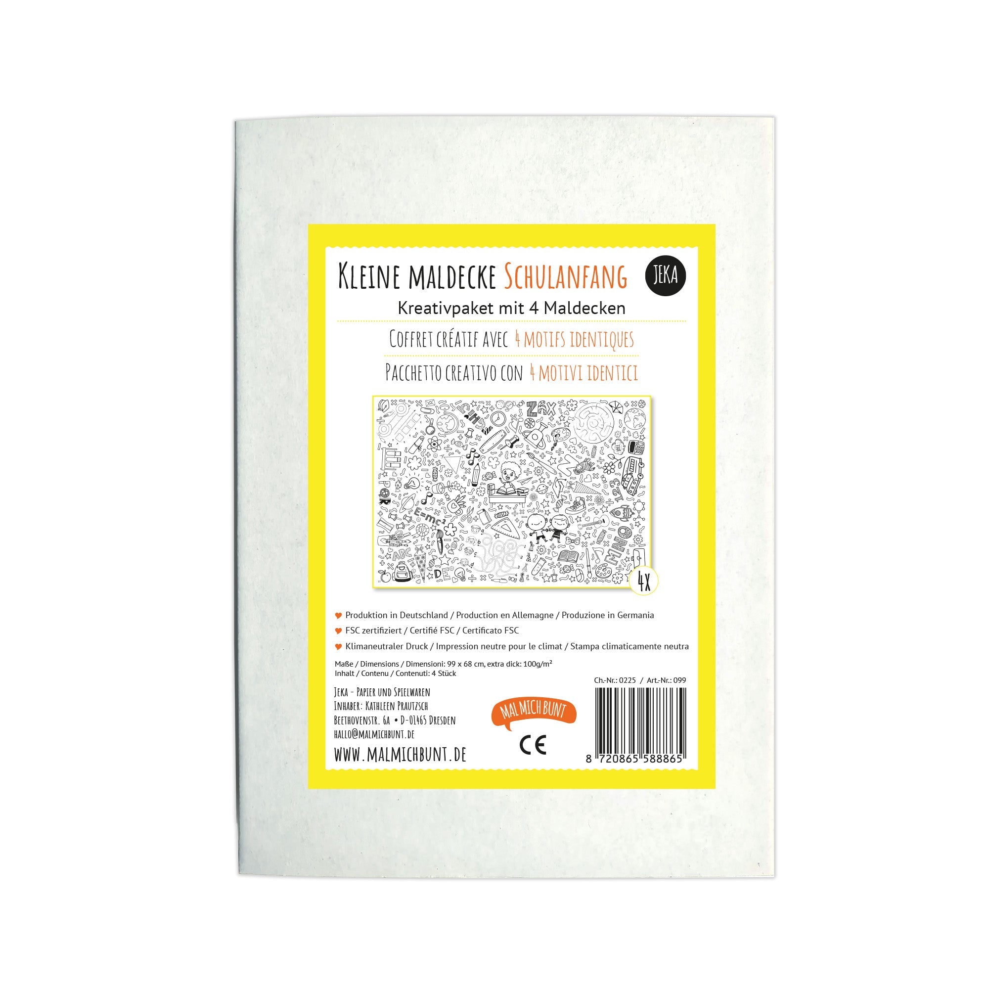 Kleine Maldecke 4er Paket Schulanfang Jeka - malmichbuntbest.com
