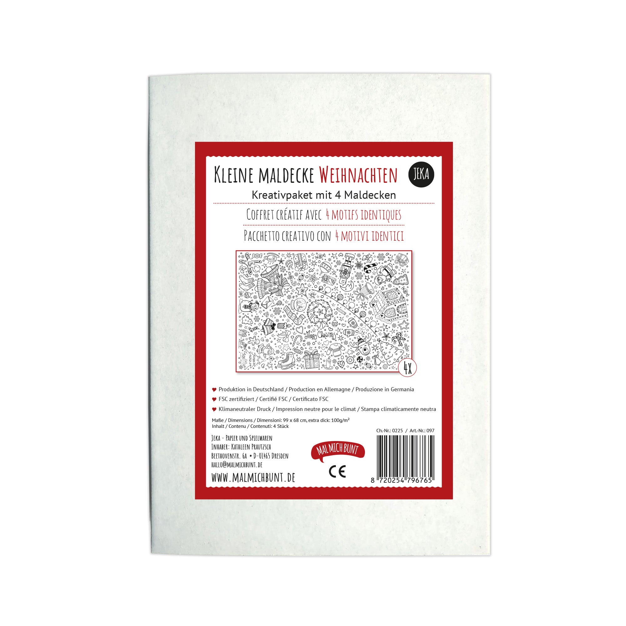 Kleine Maldecke Mix - Paket Weihnachten Jeka - malmichbuntbest.com