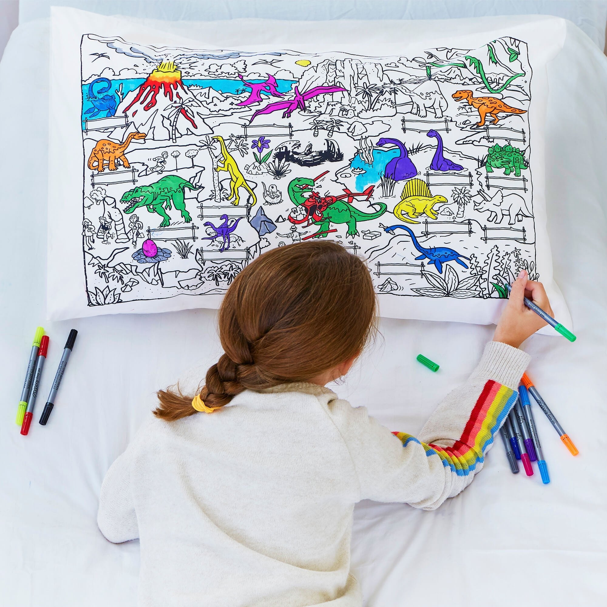 Kopfkissen zum Ausmalen Dinosaurier EatSleepDoddle - malmichbuntbest.com