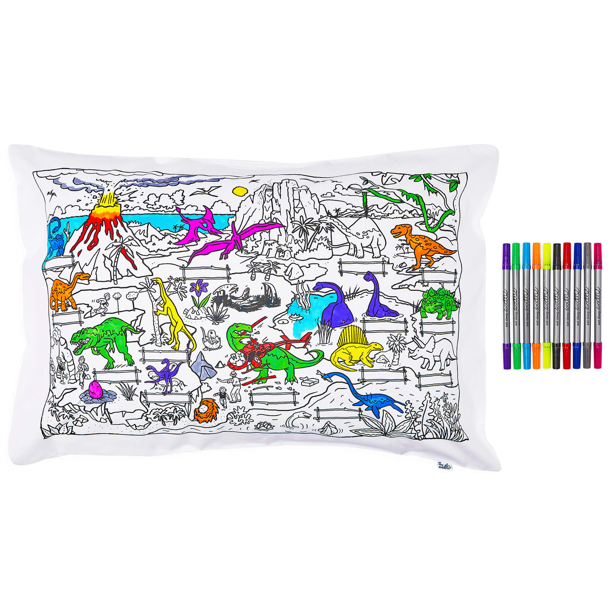 Kopfkissen zum Ausmalen Dinosaurier EatSleepDoddle - malmichbuntbest.com