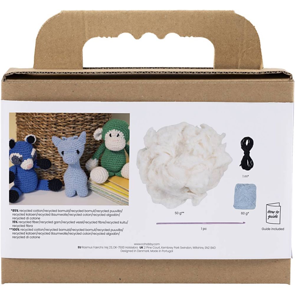 Kreativ Set Amigurumi – Süße Giraffe in Hellblau häkeln Creativ Company - malmichbuntbest.com