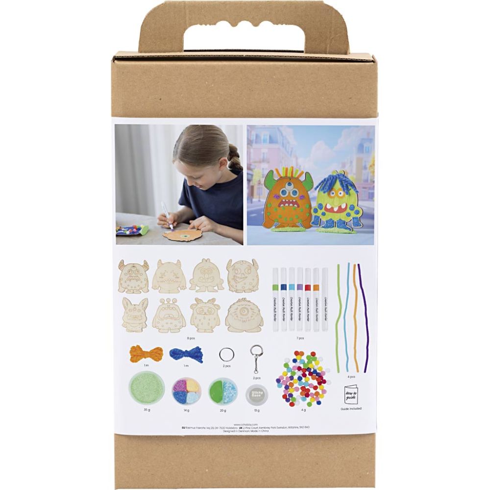 Kreativ Set Dekoration – Lustige Monster basteln für Kinder Creativ Company - malmichbuntbest.com