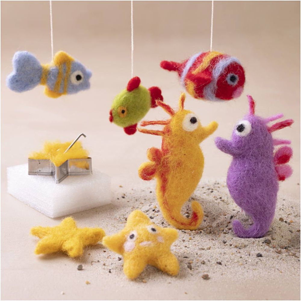 Kreativ Set Nadelfilzen – Süße Tiere im Wasser filzen Creativ Company - malmichbuntbest.com