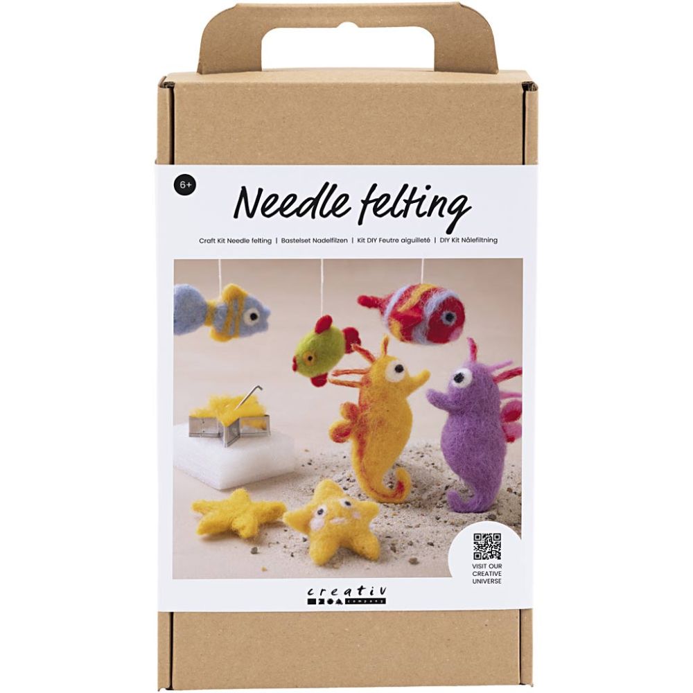 Kreativ Set Nadelfilzen – Süße Tiere im Wasser filzen Creativ Company - malmichbuntbest.com