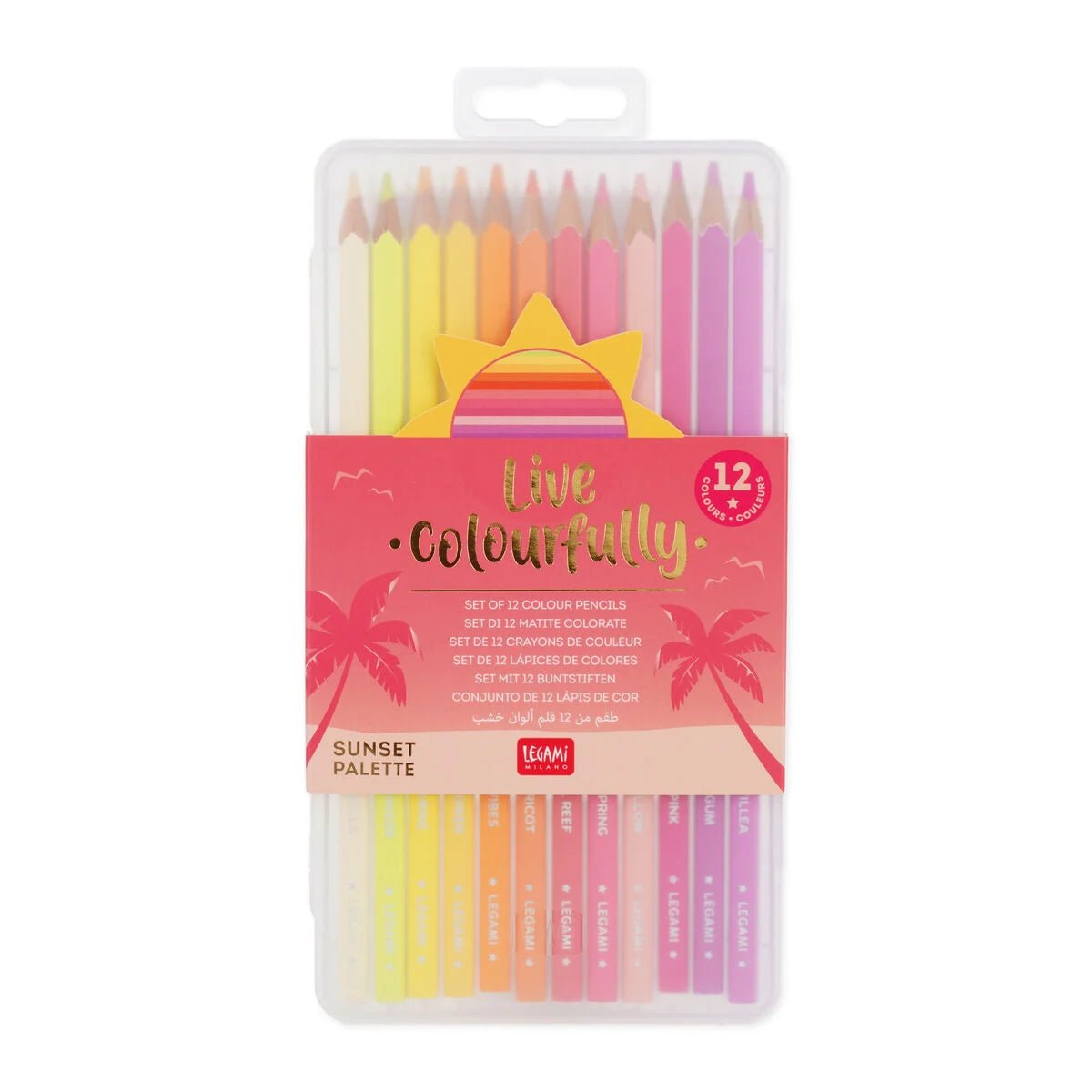 Legami 12 Buntstifte - Live colourfully Sunset Palette Legami - malmichbuntbest.com