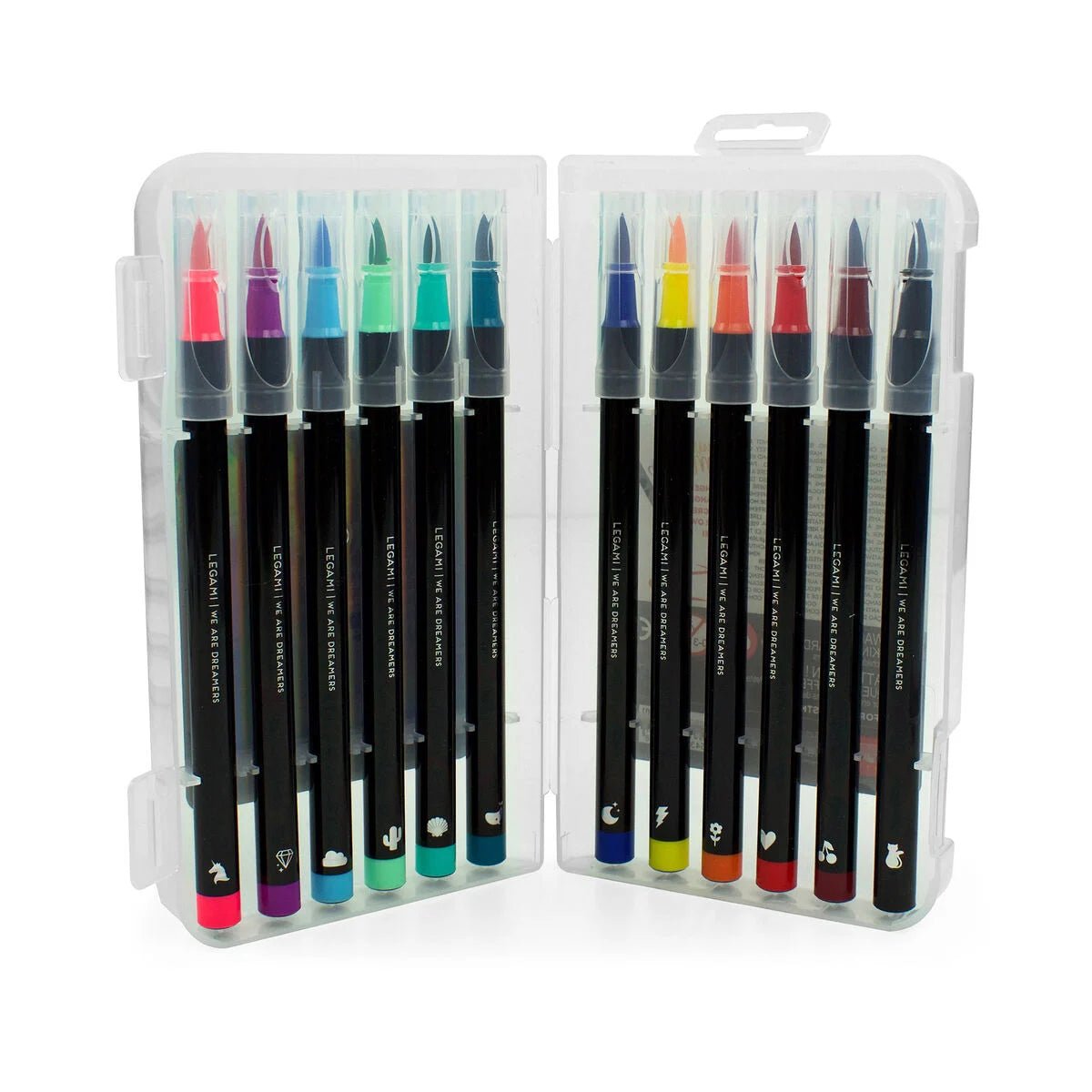 Legami 12 Filzstifte mit Pinselspitze - Bright Colours Legami - malmichbuntbest.com
