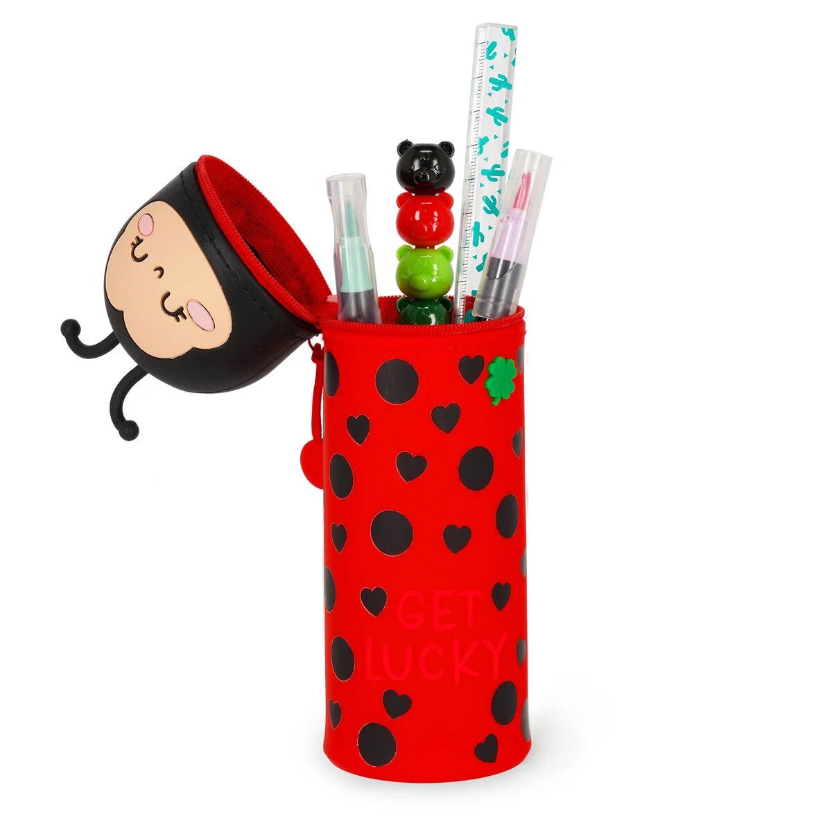Legami 2 - in - 1 - Federmäppchen aus Silikon - Marienkäfer Legami - malmichbuntbest.com