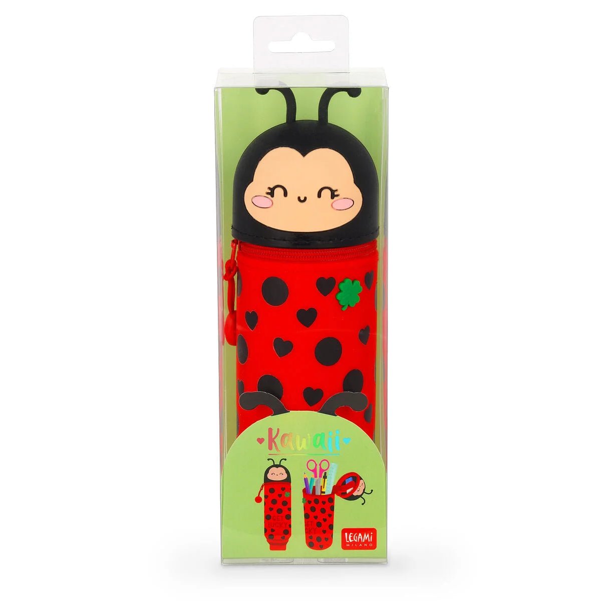 Legami 2 - in - 1 - Federmäppchen aus Silikon - Marienkäfer Legami - malmichbuntbest.com
