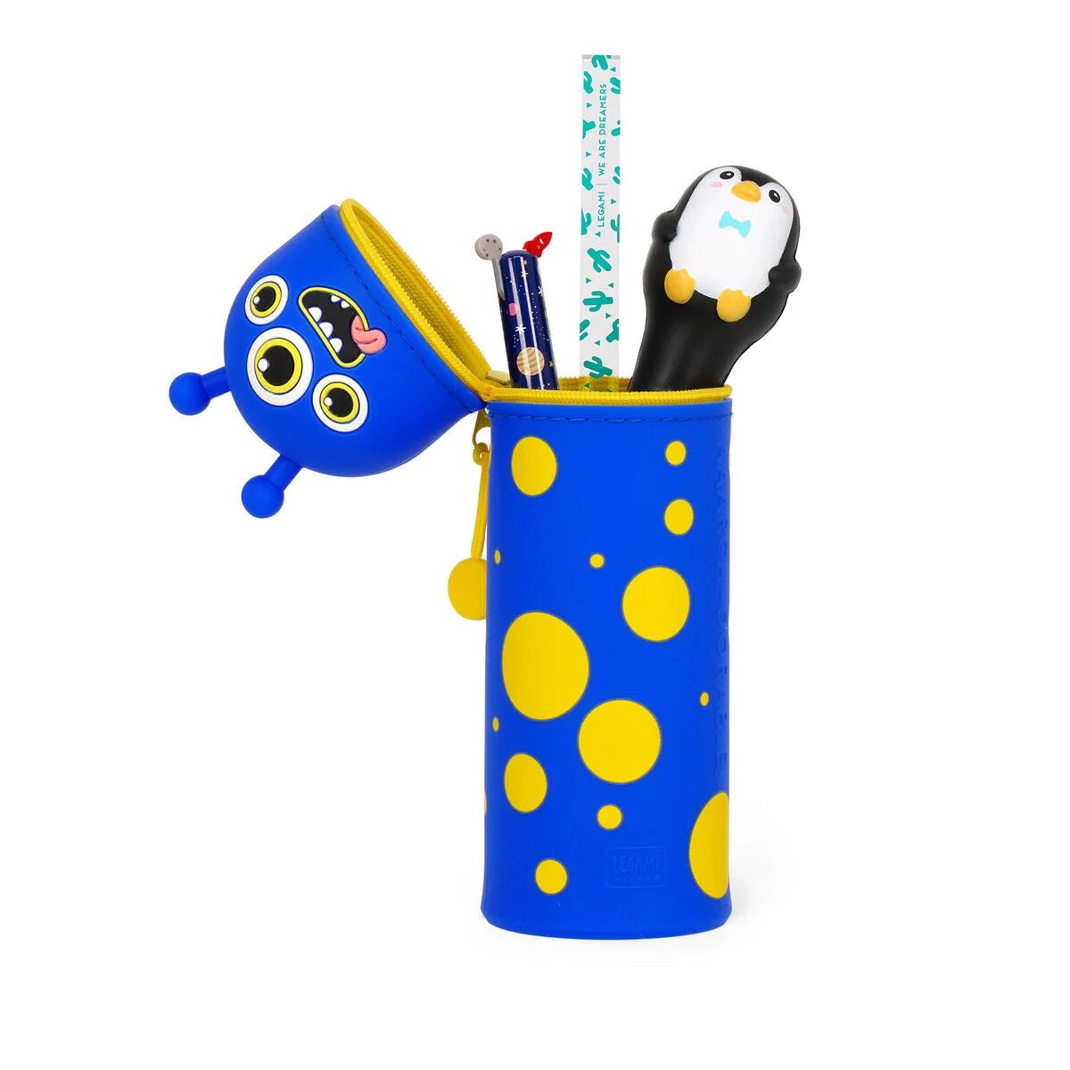 Legami 2 - in - 1 - Federmäppchen aus Silikon - Monster Legami - malmichbuntbest.com