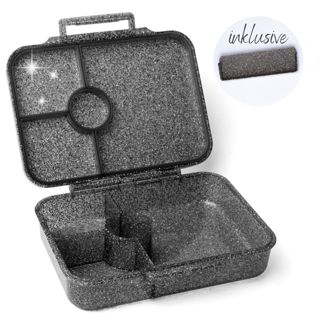 Lekkabox® Brotdose Glamour Glitzer Grau Lekkabox - malmichbuntbest.com