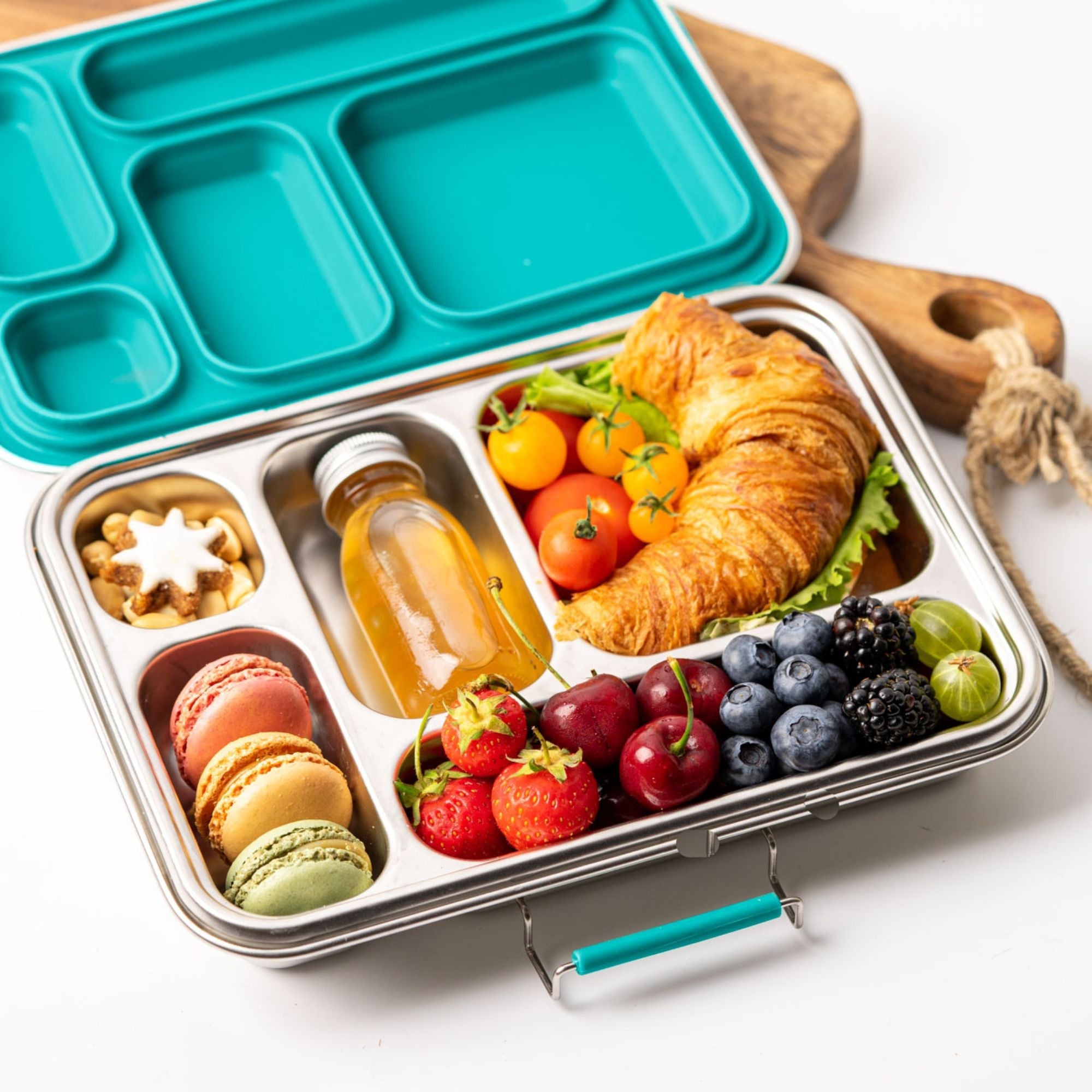 LEKKABOX® Edelstahl Brotdose Grande - Petrol Lekkabox - malmichbuntbest.com