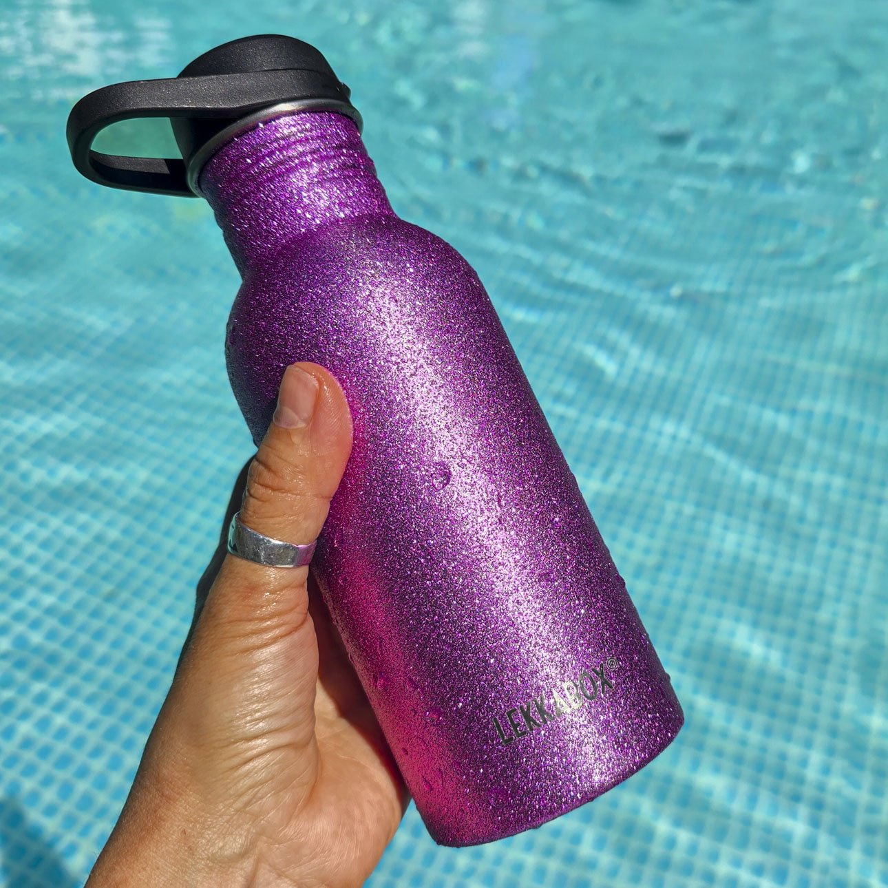 LEKKABOX® Go Glitzer - Trinkflasche – Pink 500ml Lekkabox - malmichbuntbest.com