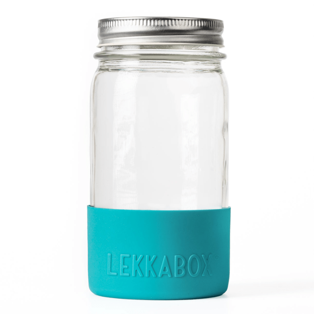 LEKKABOX® Meal Prep Glas mit Bumper, 500ml - Ocean Lekkabox - malmichbuntbest.com