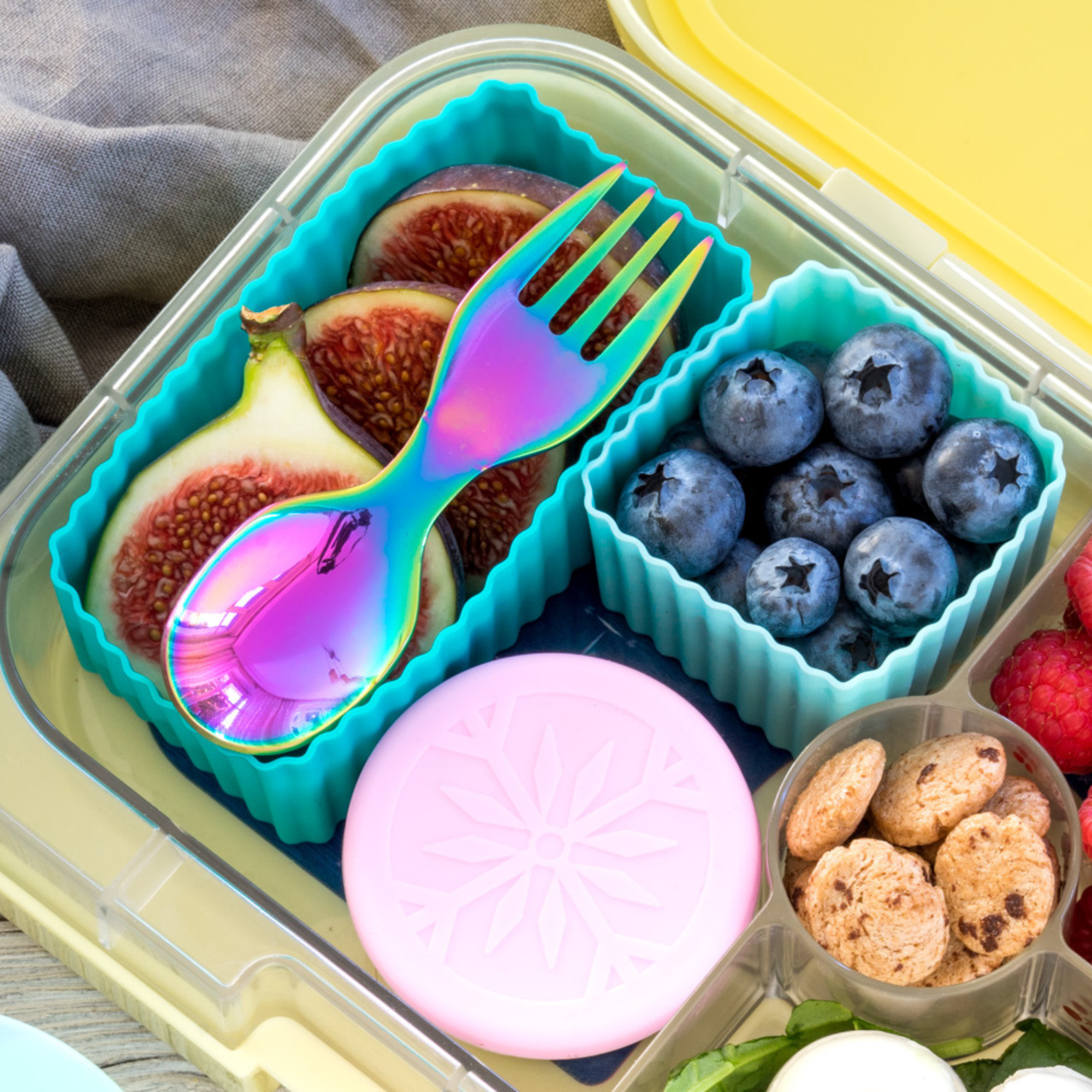 LEKKABOX® Mini Edelstahl Göffel - Rainbow Lekkabox - malmichbuntbest.com