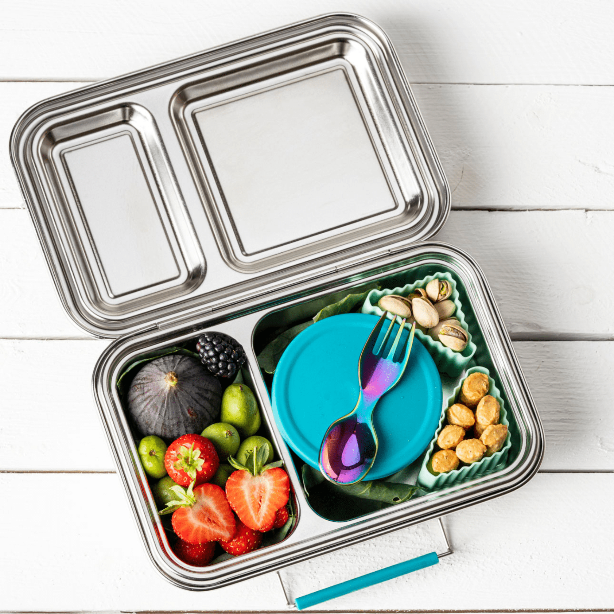 LEKKABOX® Mini Edelstahl Göffel - Rainbow Lekkabox - malmichbuntbest.com
