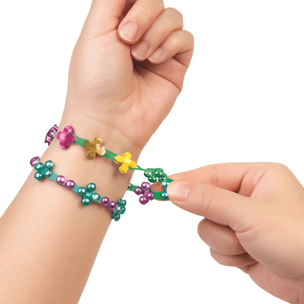 Linxo Armbänder - Bastelset (grün - lila - pink) Make it Real - malmichbuntbest.com