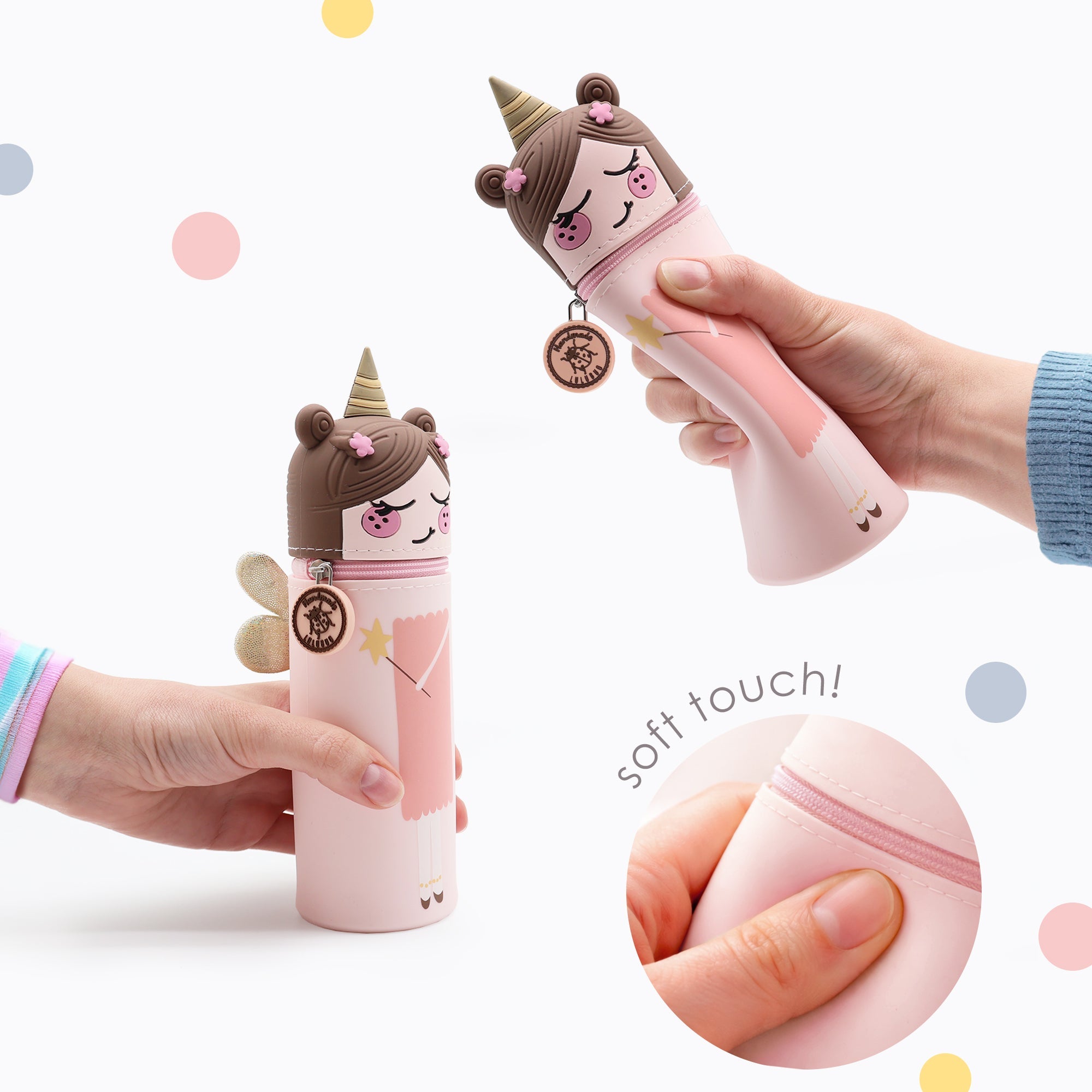 Lulubug lustiges Federmäppchen aus Silikon - Fee Anni Bell Trade - malmichbuntbest.com